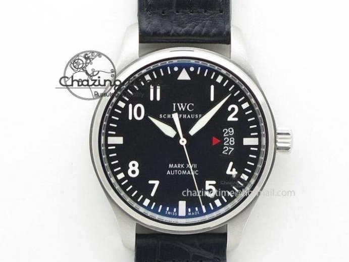 MIROTIME 0331 Pilot Mark XX IW328201 ZF 1:1 Best Edition Black Dial on Black Leather Strap A Affordable 7028